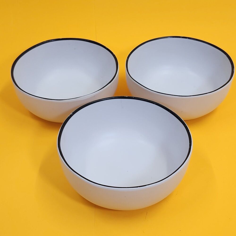 Crate & Barrel Leanne Ford Range Soup Cereal Bowls Melamine Set of 3 New Dishes